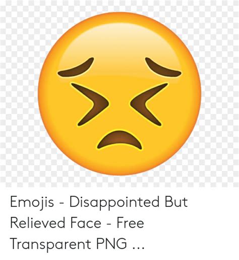 Emojis Disappointed But Relieved Face Free Transparent Png