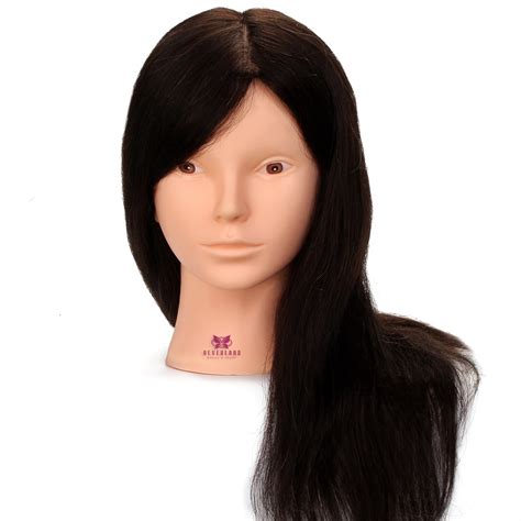 Black 100 Real Human Hair Training Mannequin Head For Makeup Hairstyles
