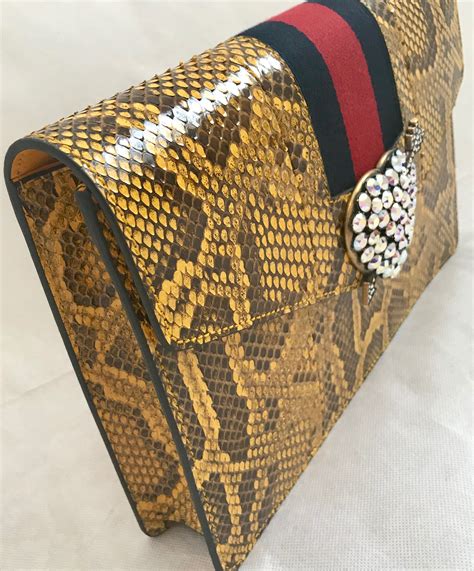 Gucci 100 Authentic Exclusive Borsa Totem Collection Python Yellow