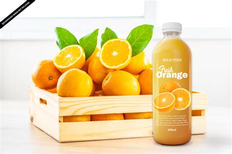 Download Juice Bottle Mockup Free PSD Template - Mockup Den
