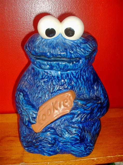 Vintage Cookie Monster Cookie Jar Muppets Inc