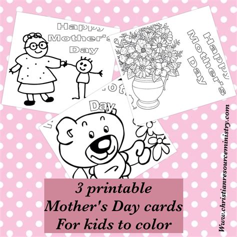 Printable Mothers Day Cards For Kids