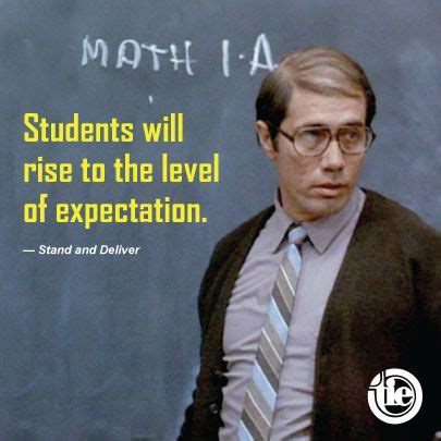 Based on a true story, stand and deliver is the 1988 film that portrays the successful efforts of math teacher jaime escalante to prepare his students for college by having them take and pass the advanced placement. "Students will rise to the level of expectation." - Stand ...