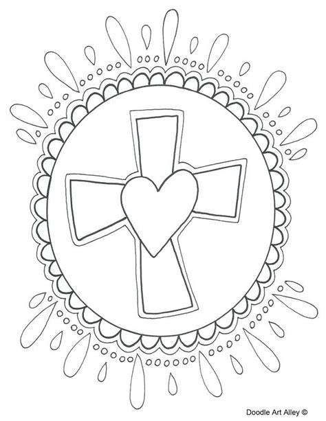 Christian Cross Coloring Pages At Getdrawings Free Download