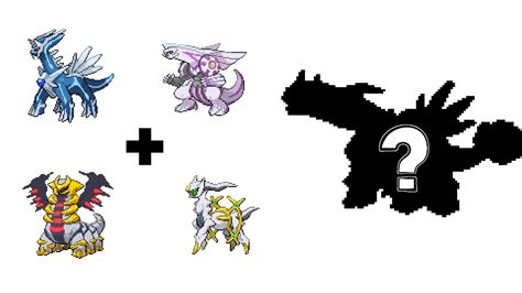 Pokemon Fusion Sprite Request 12 Dialga Palkia Giratina And Arceus