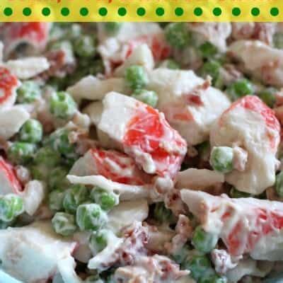 Crab Pea Bacon Salad Real Housemoms Pea Salad Recipes Crab
