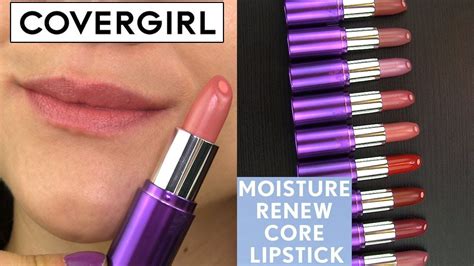 Lip Swatches Ageless Covergirl Renew Moisturizer Lipstick Makeup