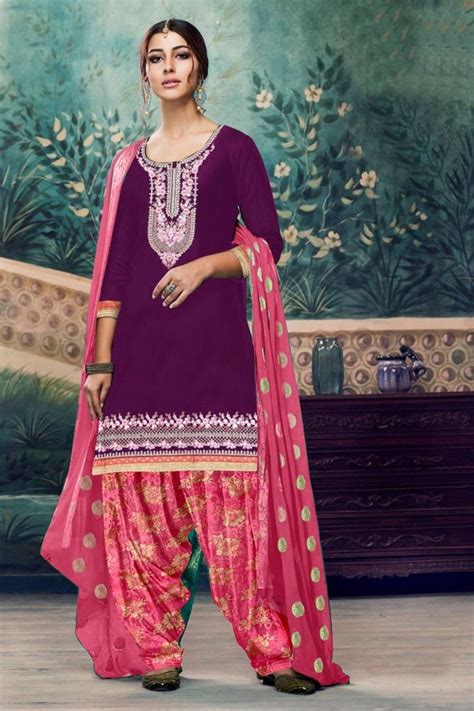 embroidery ethnic embroidered patiala salwar suit at rs 1050 piece in surat