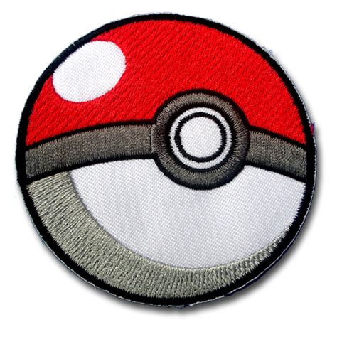 Pokeball Pokemon Patch Embroidered Iron On Patches Badge Shopee Thailand