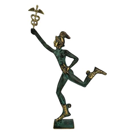 He was also the messenger of the gods. Hermes Greek God Bronze Sculpture Ancient Greek Roman Mythology Hand Made Mercury God statue 28 ...