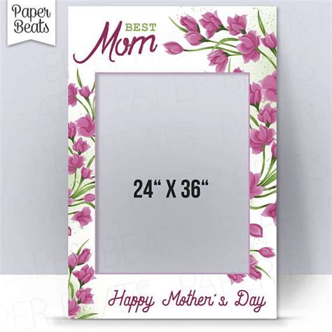 5 out of 5 stars. Happy Mothers Day Frame Photo Booth Frame Tulips Photo ...