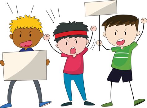 Protesting Kids Openclipart