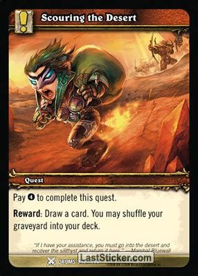 Card Scouring The Desert Upper Deck World Of Warcraft Drums Of
