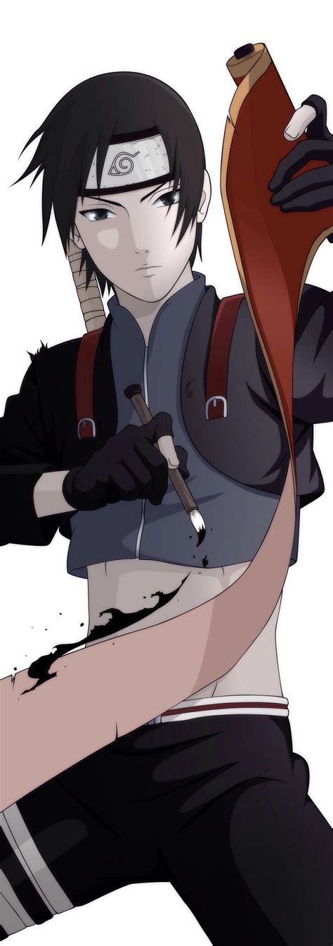 An Anime Character With Black Hair Holding A Knife