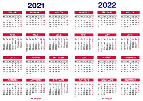 18 Kalender 2021 Og 2022 Png