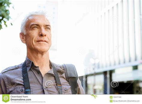 Handsome Mature Man Outdoors Stock Photo Image Of Maturity Human