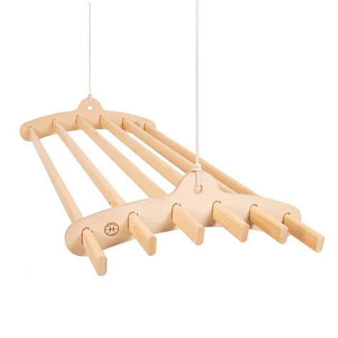 Home > newtype smart clothes hanger >ceiling mounted cloth drying rack automatic clothes functions：led panel light/ wireless control the ceiling mounted clothes dryer rack is operated to. 6 Lath Compact Wooden Hanging Clothes Drying Rack or Pot ...