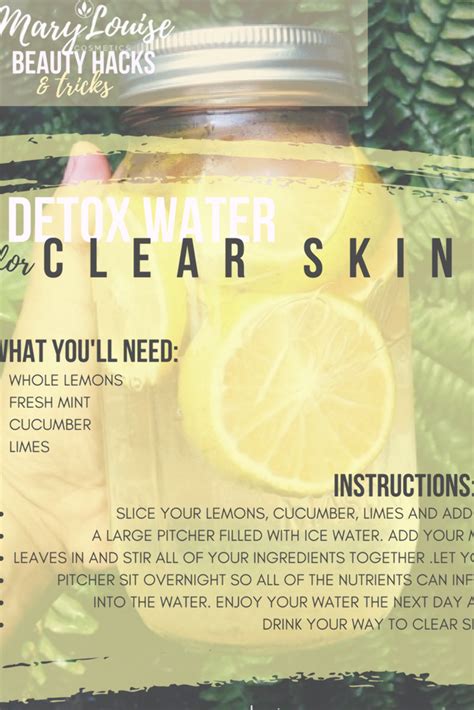 Detox Water For Clear Flawless Skin And Flat Tummy Easy Diy Drinks