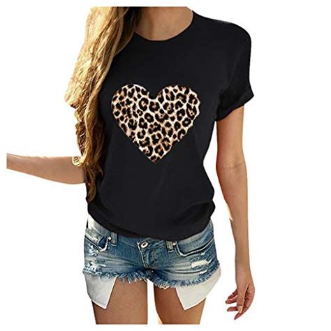valentine s day love heart graphic t shirt women heart print shirt short sleeve tops black