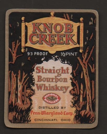 The Chuck Cowdery Blog The Knob Creek Bourbon Brand Is Nearly 80 Years