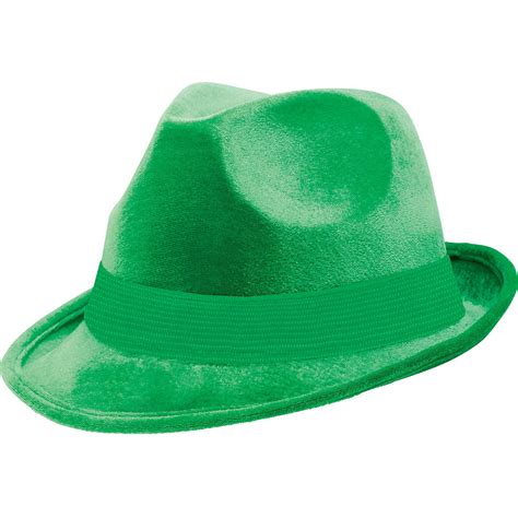 Green Fedora 10in X 5in Green Suede Fedora Fedora Hat