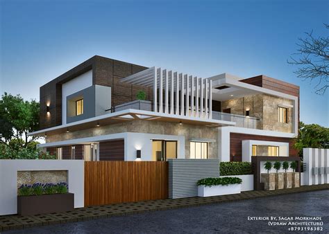 Exterior By Sagar Morkhade Vdraw Architecture 8793196382 Modern