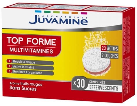 Juvamine Top Forme Multivitamines Comprimés Effervescents