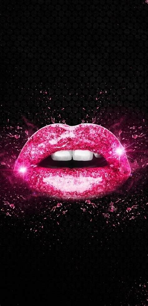 Glitter Lips Wallpaper