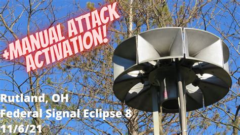 Rutland Oh Federal Signal Eclipse 8 Siren Test 1 Minute Attack