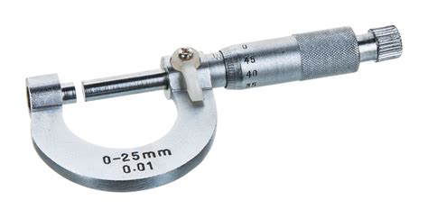 Eisco Labs Micrometer Screw Gauge Wlock Nickel Plated Brass Range 0