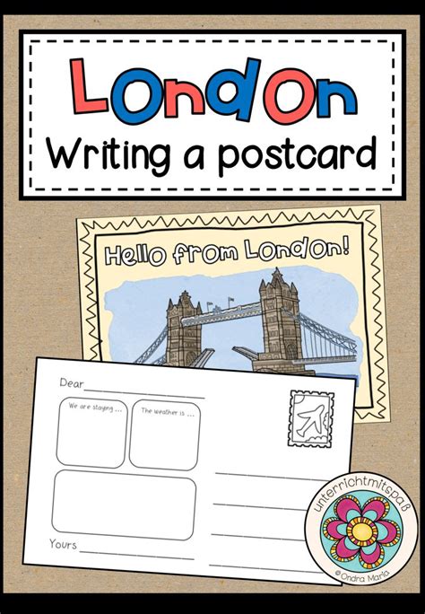 London Lets Write A Postcard Unterrichtsmaterial Im Fach Englisch