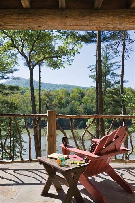 At the south end of one of these, summer lake, lies ancient artesian hot mineral springs. Image result for summer lake cabin porch | Veranda's ...