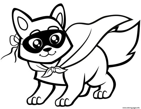 Well, the cute fox coloring page is painted. Baby Fox In A Mask Coloring Pages Printable