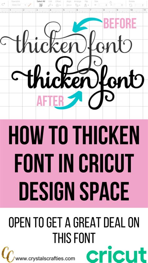 How To Thicken Font In Cricut Design Space Cricut Fonts Cricut