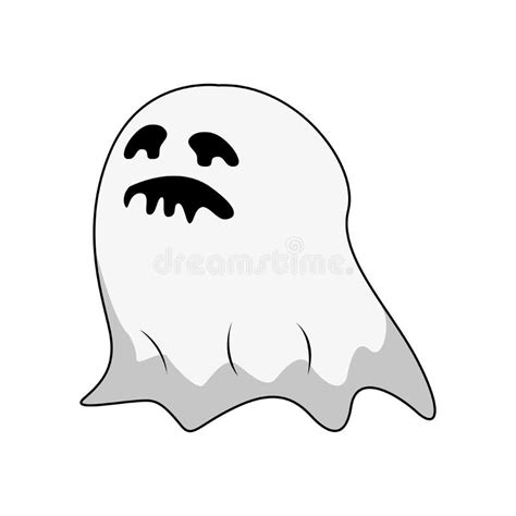 ghost cartoon character fly funny white ghost halloween stock vector illustration of mystery