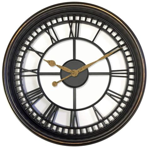 20 Round Roman Numeral Open Face Wall Clock