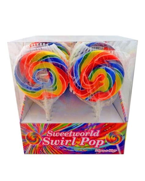 Rainbow Swirly Pops 80g Sweet Chocolate Warehouse