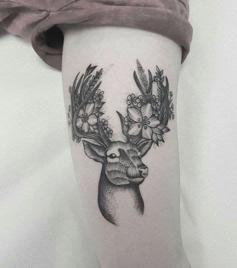 23 Best Stag Head Tattoo Designs And Ideas In 2020 Stag Tattoo Deer