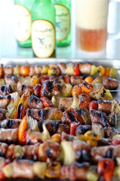 Step 3 cook the bratwurst on the preheated grill, turning once, 5 to 10. Grilled Skewered Beer Brats with Hot Mustard Glaze | Buy ...