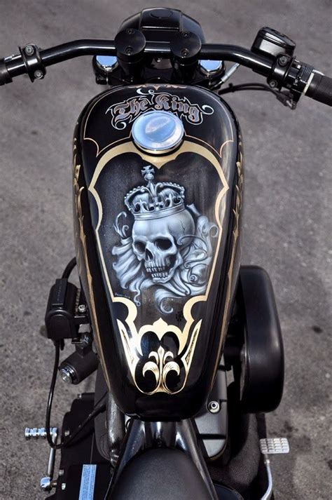 I get this tank that was supposedly painted in the 70's. 'The King' Gas Tank. | Motorcycle tank, Motorcycle paint ...