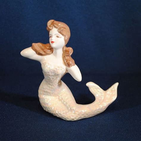 Vintage Florence Ceramics Pink Mermaid Figurine Oh So Cute