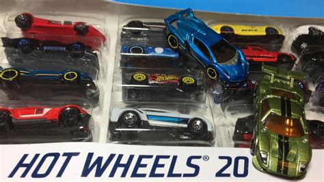 Hot Wheels Unboxing And Review 2018 20 Pack With Exclusives Youtube