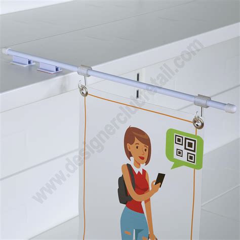 Adhesive Banner Holder With Hooks Designerclub Retail