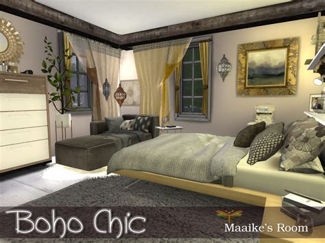 Boho Chic Maaikes Bedroom By Fredbrenny From Tsr • Sims 4 Downloads