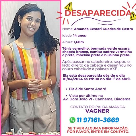 Amanda Cestari Guedes De Castro Foi Encontrada