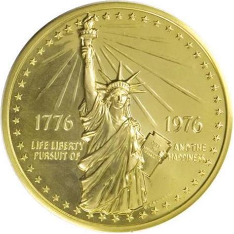 1776 1976 Us Mint Gold Bicentennial Medal