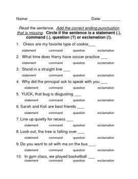Sentence strips paper bags markers types of sentences powerpoint. Types of Sentences Worksheet by Brooke Beverly | TpT