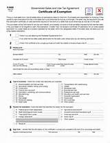 Images of Multi State Sales Tax Exemption Form