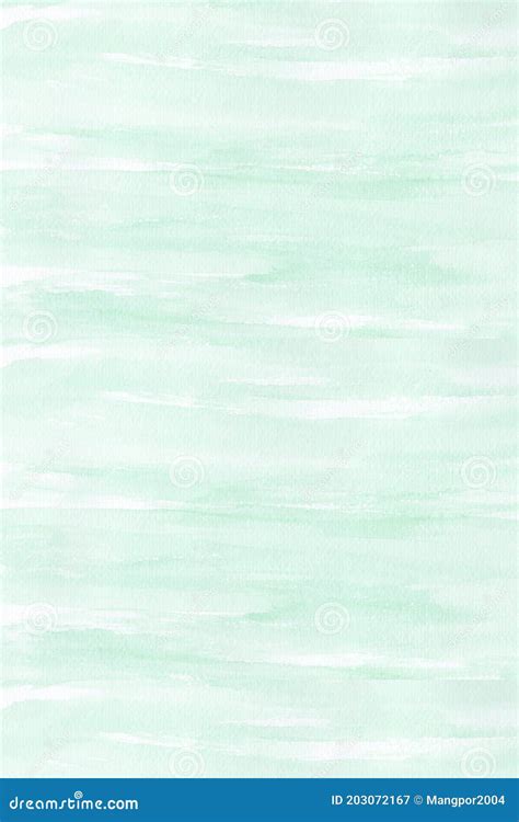 Green Mint Watercolor Background Watercolour Painting Soft Textured On