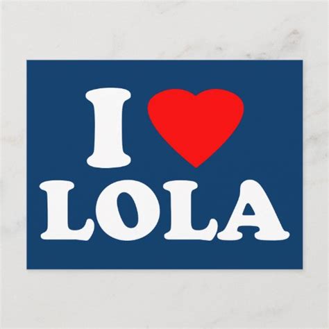 I Love Lola Postcard
